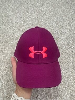 Under Armour Kids Plum Cap with Coral Logo
